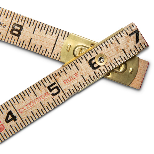 R&egrave;gle pliante, 6' lo, Bois, Graduations de 1/16" Cam Industrial