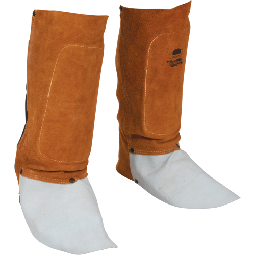 Leather Spats, 14" L, Lava Brown Cam Industrial