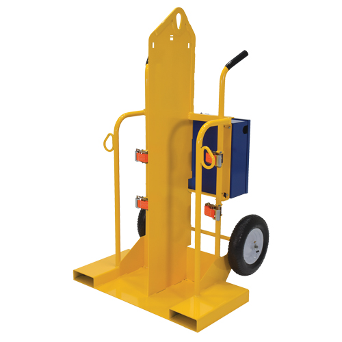 Chariot pour chalumeau et bouteille de soudage, Roues Pneumatique, Base de 24" la x 19-1/2" lo, 500 lb Cam Industrial