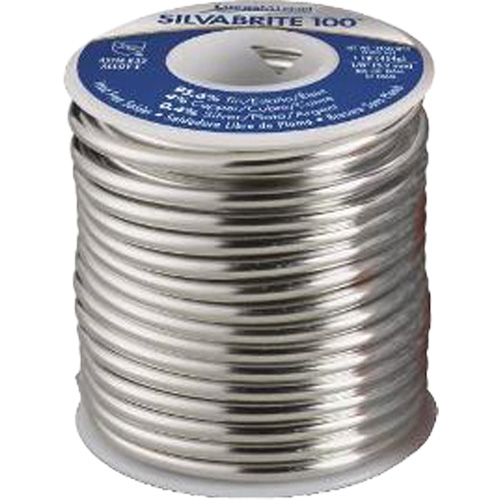 Brasure Silvabrite 100, Sans plomb, 95,5 % d'&eacute;tain, 4 % de cuivre, 0,5 % d'argent, dia. 0,125" Cam Industrial