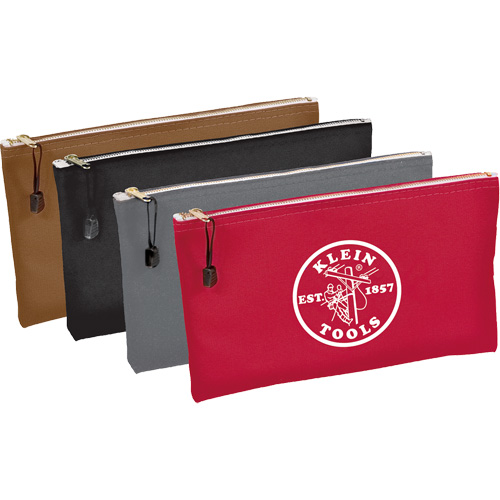 4-Pack Zipper Tool Pouches, Tool Holder, Canvas, 1 Pockets Cam Industrial