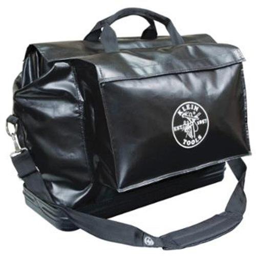 Equipment Bag, Vinyl, 2 Pockets, Black Cam Industrial