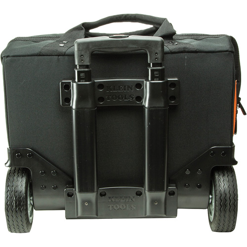 Tradesman Pro Rolling Tool Bag, Ballistic Polyester, 24 Pockets, Black/Orange Cam Industrial