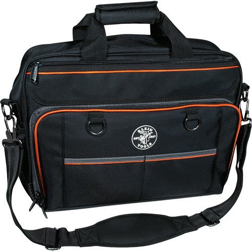 Tradesman Pro Tech Bag with Laptop Pocket, Polyester, 22 Pockets, Black/Orange Cam Industrial