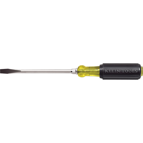 Heavy-Duty Slot Keystone Screwdriver, 5/16", 10-15/16" L, Cushion Grip Handle Cam Industrial
