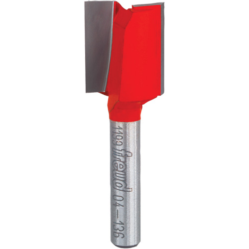 Router Bit - Double Flute Straight Bit, 5/8" Dia., 7/8" H, 2-1/8" L, 1/4" Shank Cam Industrial