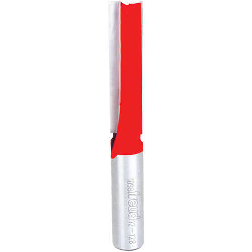 Router Bit - Double Flute Straight Bit, 1/2" Dia., 1-1/4" H, 4-1/8" L, 1/2" Shank Cam Industrial