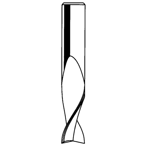 Up Spiral Router Bit, 1/8" Dia., 1/2" Carbide Height, 2" L, 1/4" Shank Cam Industrial