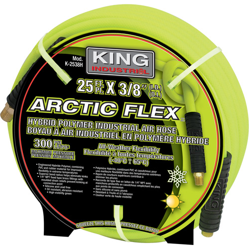 25' Hybrid Polymer Industrial Air Hose Cam Industrial