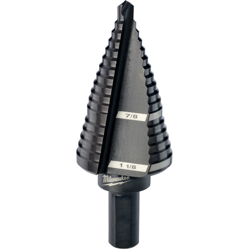 #9 Step Drill Bit, 7/8" - 1-1/8" , High Speed Steel Cam Industrial