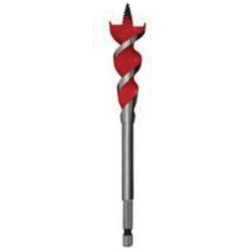 Speed Feed Wood Bit, 1/2", 6-1/2" Length, 1/4" Hex Shank Cam Industrial