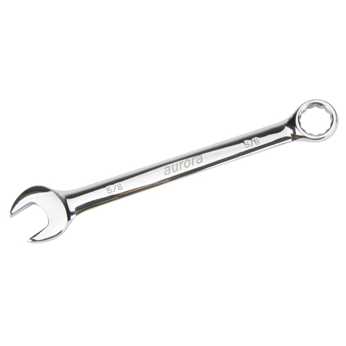 Combination Wrench, 12 Point, 5/8", Chrome Finish Cam Industrial