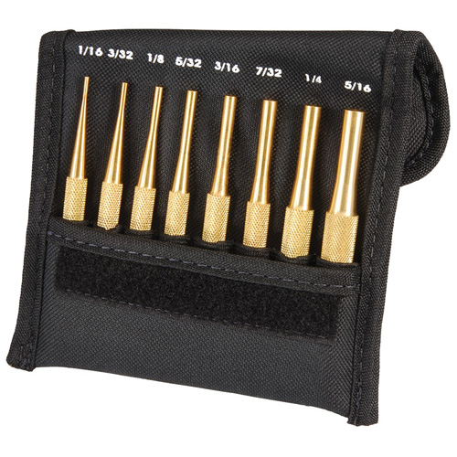 Brass Drive Pin Punch Set, 8 Pieces Cam Industrial
