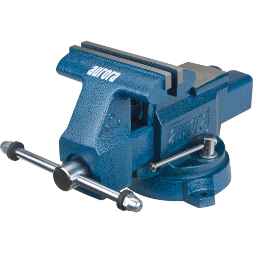 Utility Workshop Vise, 6" Jaw Width, 3-4/10" Throat Depth Cam Industrial