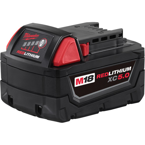 Bloc-piles &agrave; capacit&eacute; &eacute;tendue M18 Redlithium XC5.0 , Lithium-ion, 18 V, 5 A Cam Industrial