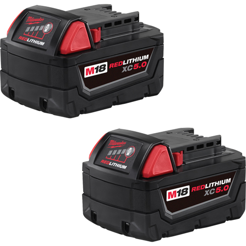 Ensemble de blocs-piles M18 Redlithium, Lithium-ion, 18 V, 5,0 A Cam Industrial