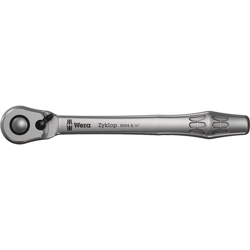 Zyklop Metal 1/4 Metal Ratchet with switch lever, 1/4" Drive, Plain Handle Cam Industrial