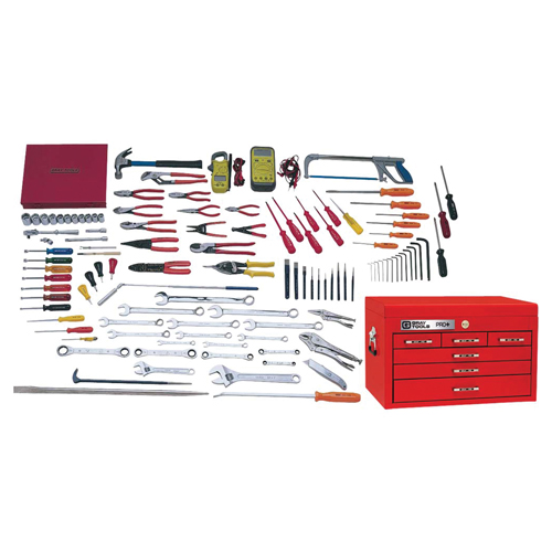 Electricians Master Set With Top Chest, 114 Pieces Cam Industrial