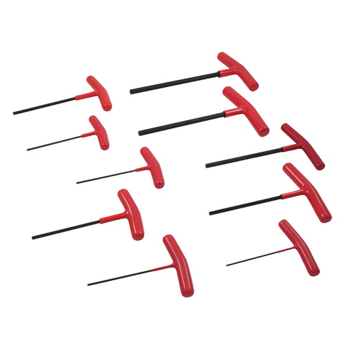 T-handle Hex Key Set, 10 Pcs., Imperial Cam Industrial