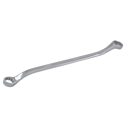 Box End Wrench, 12 Point, 8/9 mm, 15° Offset, Chrome Finish Cam Industrial