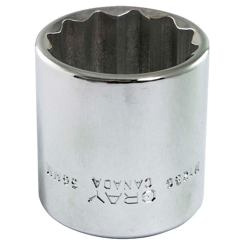 Socket, 13 mm, 1/2" Drive, 12 Points Cam Industrial