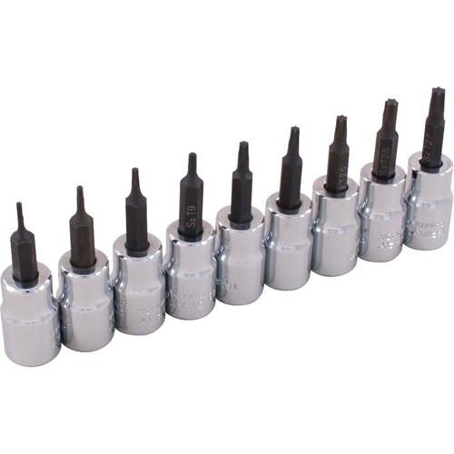 Jeu de douilles, Torx, Prise 3/8", 9 mrcx Cam Industrial
