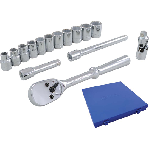 Jeu de douilles et accessoires, 15 Mcx, Prise de 3/8" Cam Industrial
