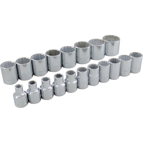 Jeu de douilles, 19 Mcx, Prise de 3/8" Cam Industrial