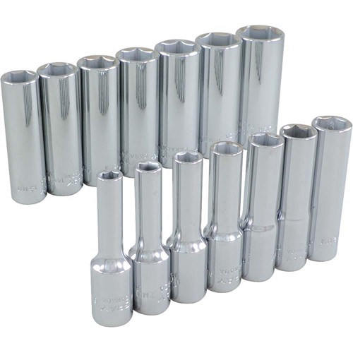 Jeu de douilles, 14 Mcx, Prise de 3/8", Profond Cam Industrial