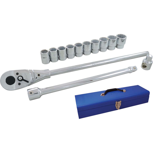Socket & Attachment Set, 15 Pcs, 3/4" Drive Size Cam Industrial