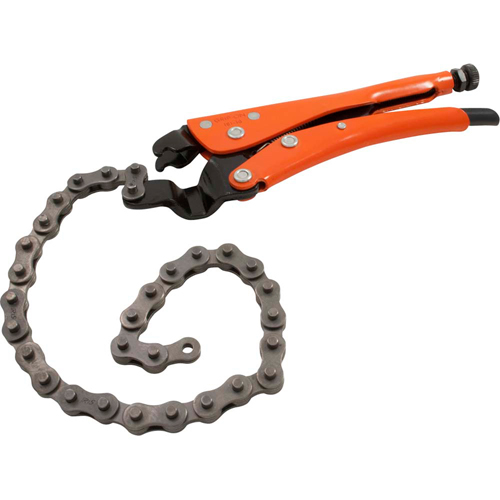 Locking Chain Clamp Pliers, 10" Length, Omnium Grip Cam Industrial