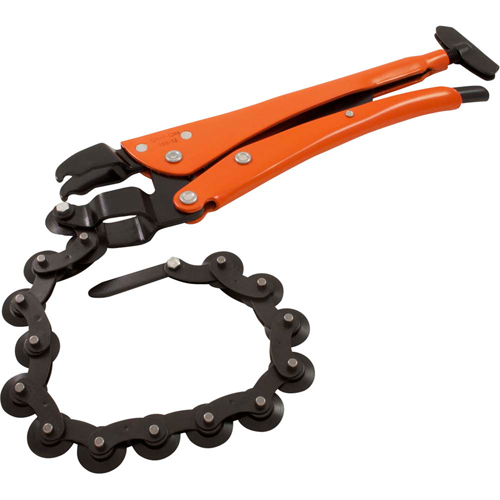 Locking Chain Pipe Cutter Pliers, 12-1/2" Length, Omnium Grip Cam Industrial