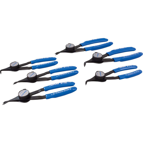 Convertible Retaining Ring Plier Set - Includes Plastic Case, 6 Pieces Cam Industrial