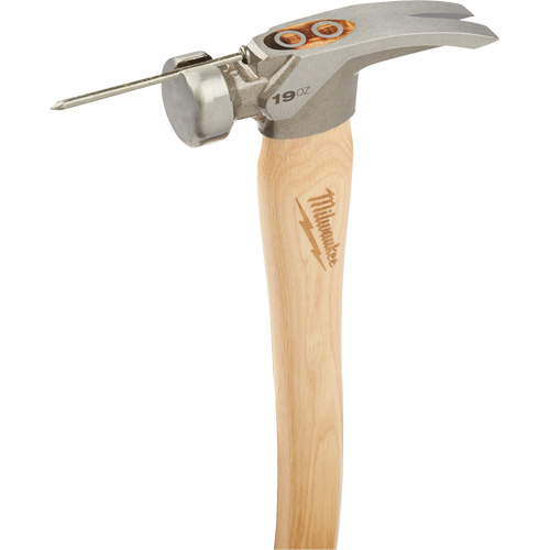 Smooth Face Framing Hammer, 19 oz., Wood Handle, 16" L Cam Industrial