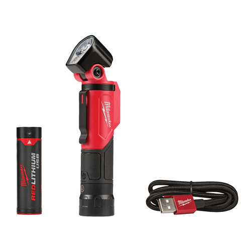 USB Pivoting Flashlight, LED, 500 Lumens, Rechargeable Batteries Cam Industrial