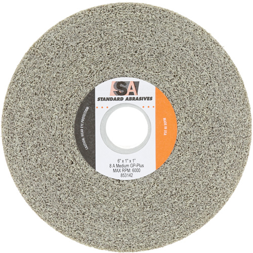 Meule &agrave; usage g&eacute;n&eacute;ral Standard Abrasives, 6" dia., Grain Moyen, Oxyde d'aluminium Cam Industrial