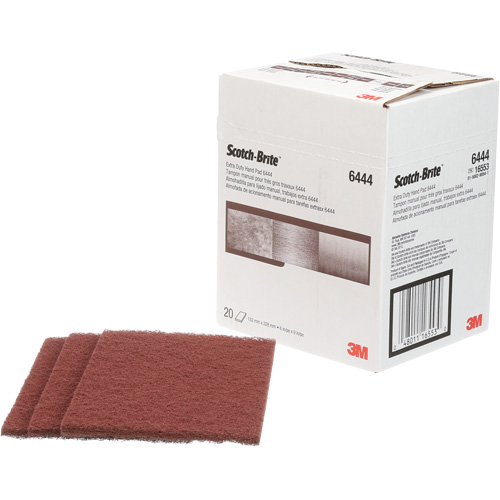 Scotch-Brite Extra-Duty Hand Pad, Aluminum Oxide, 9" x 6", Fine Grit Cam Industrial