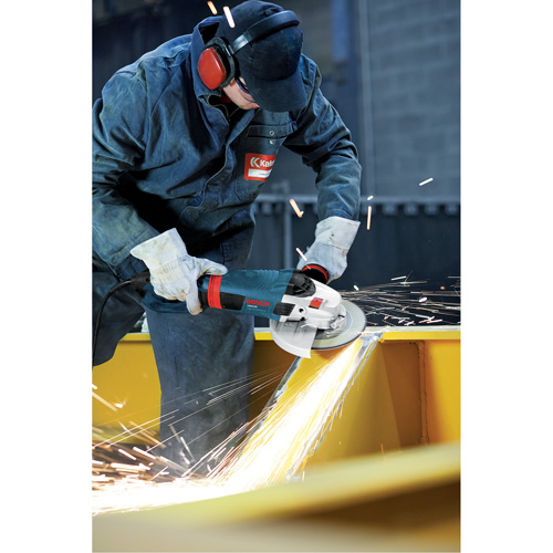 High Performance Large Angle Grinder, 9", 120 V, 15 A, 6500 RPM Cam Industrial