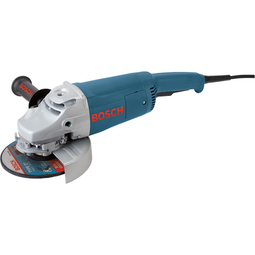 Large Angle Grinder with Rat Tail Handle, 7", 120 V, 15 A, 6500 RPM Cam Industrial