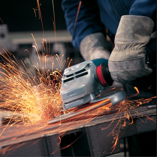 Large Angle Grinder with Rat Tail Handle, 7", 120 V, 15 A, 6500 RPM Cam Industrial