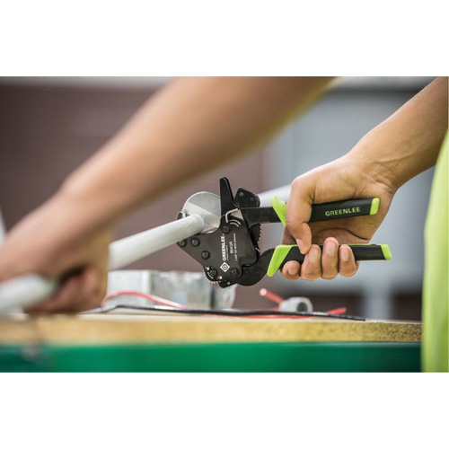 Quick-Release Ratcheting PVC Cutter, 1-5/8" Capacity Cam Industrial