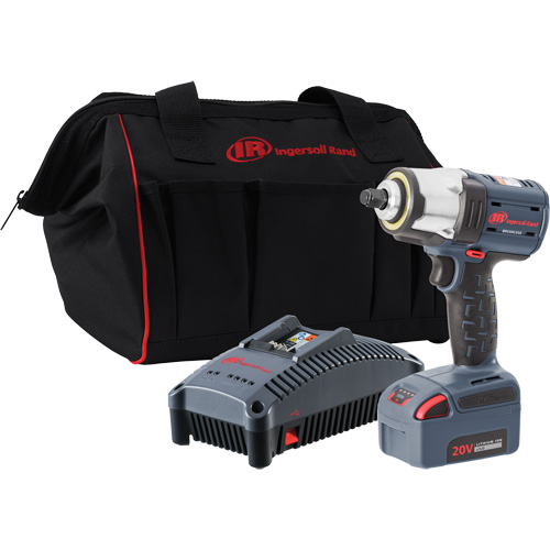 IQv20 Compact Cordless Impact Wrench Kit, 20 V, 1/2" Socket Cam Industrial