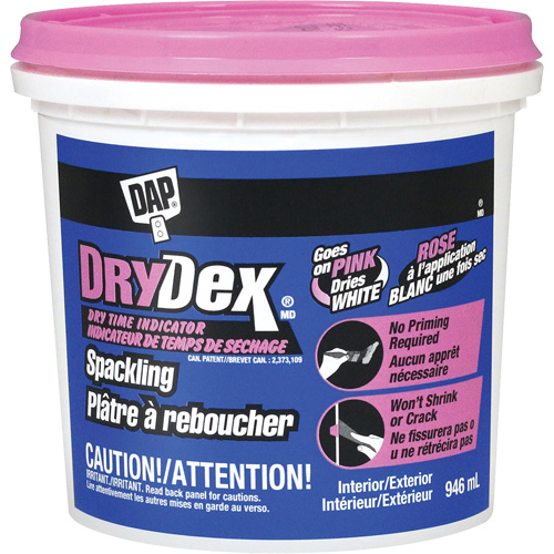 Pl&acirc;tre &agrave; reboucher DryDex, 946 ml, Contenant en plastique Cam Industrial