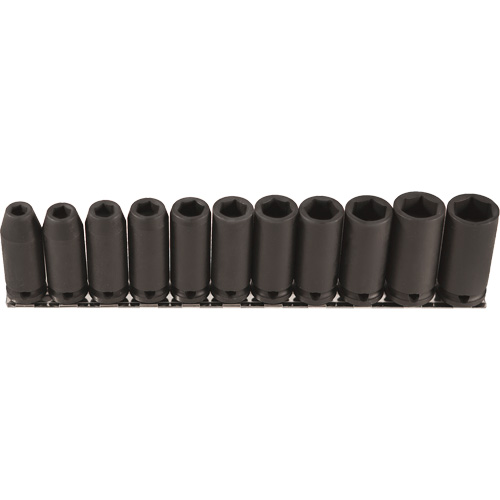 Jeu de douilles longues, 11 Mcx, Chocs, Prise de 3/8", Profond Cam Industrial