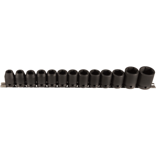 Socket Set, 13 Pcs, Impact, 1/2" Drive Size Cam Industrial