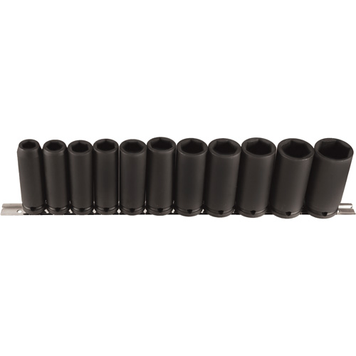 Jeu de douilles longues, 11 Mcx, Chocs, Prise de 1/2", Profond Cam Industrial