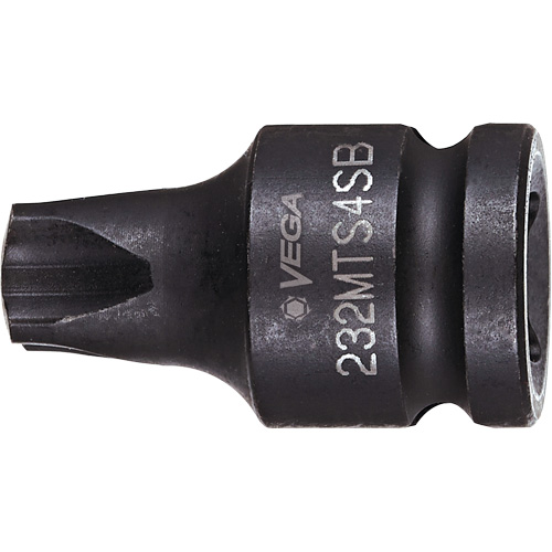 Socket Bit, Mortorq&reg; Super, 4 x 1-1/4" L, 3/8" Drive Cam Industrial