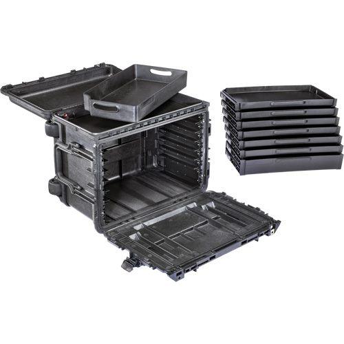 Gen 2 Mobile Tool Chest, 24" W, 6 Drawers, Black Cam Industrial