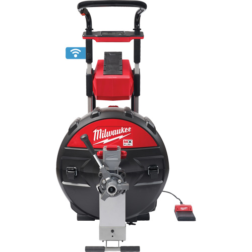 MX Fuel Sewer Drum Machine with PowerTredz, Electric, 5/8" x 100' and 3/4" x 100' Cam Industrial