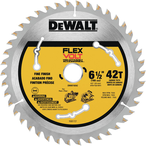 FlexVolt&reg; TrackSaw Blade, 6-1/2", 42 Teeth, Wood Use Cam Industrial